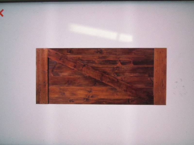 lot 275 image: 36 x84 dark coffee knotty pine sl...