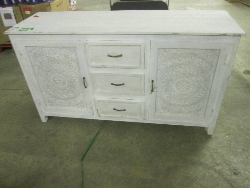 lot 295 image: 63L x 20Dx 30 tall cabinet 2 doo...