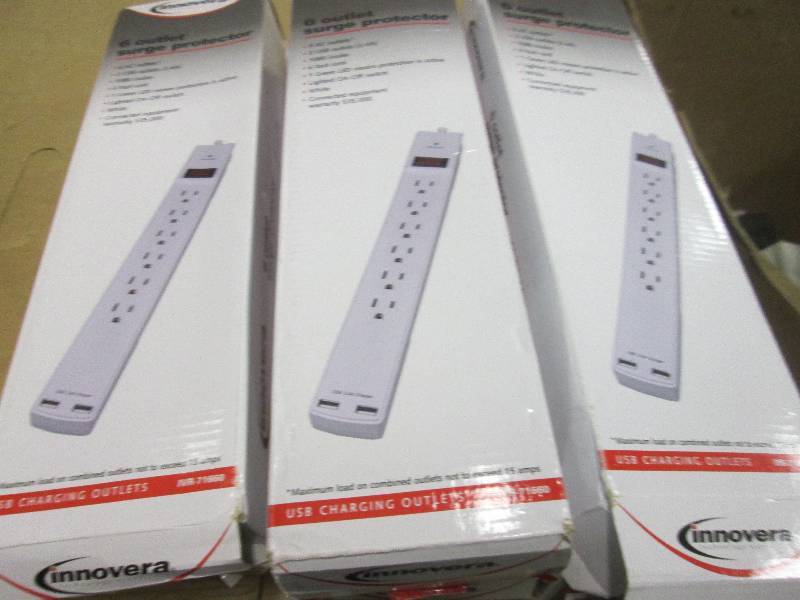 lot 310 image: 6 innovera 6 outlet surge protector...