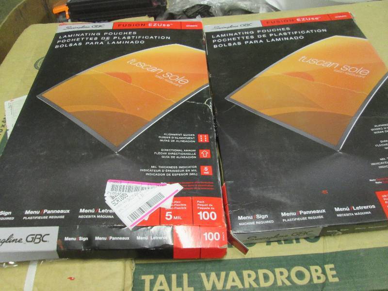 lot 312 image: 2 packages of laminating pouches 10...
