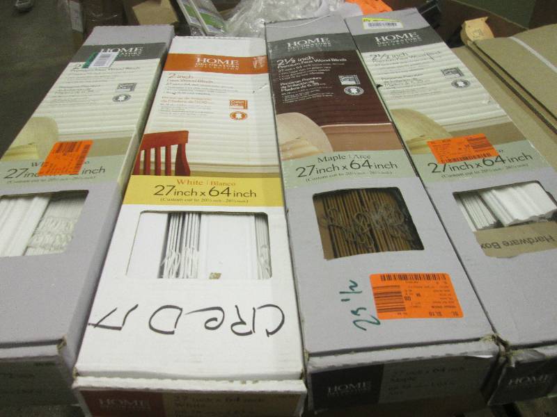 lot 328 image: 4 home decorators window blinds 27...