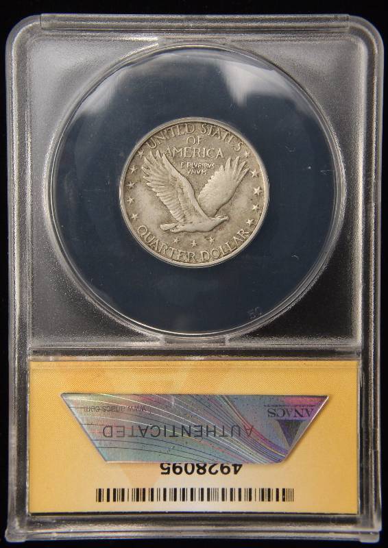 1930-S STANDING LIBERTY QUARTER AU55 ANACS