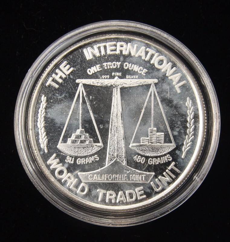 1 TROY OZ. .999 FINE SILVER PLUCKED TAX PAYER IN AIRTITE HOLDER