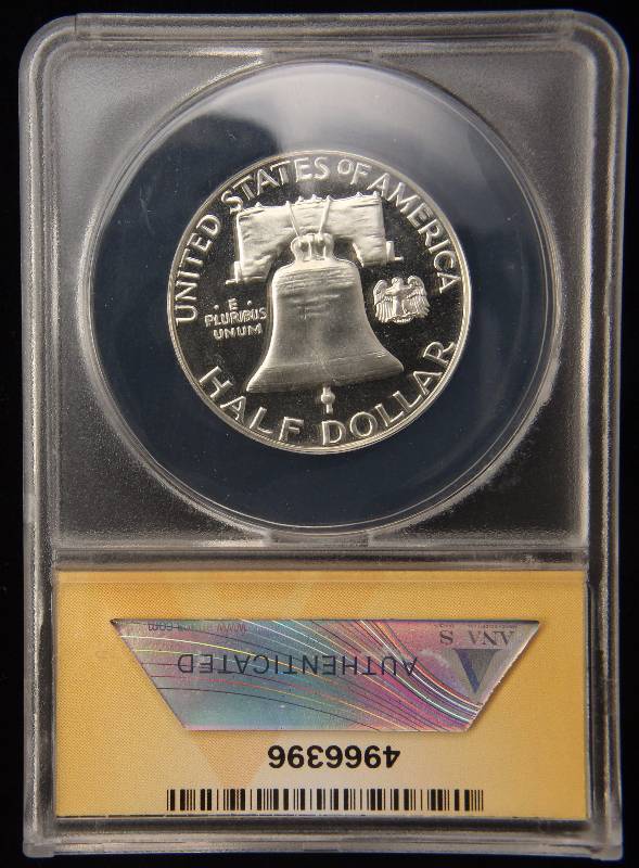 1963 PROOF FRANKLIN SILVER HALF DOLLAR PF67 ANACS