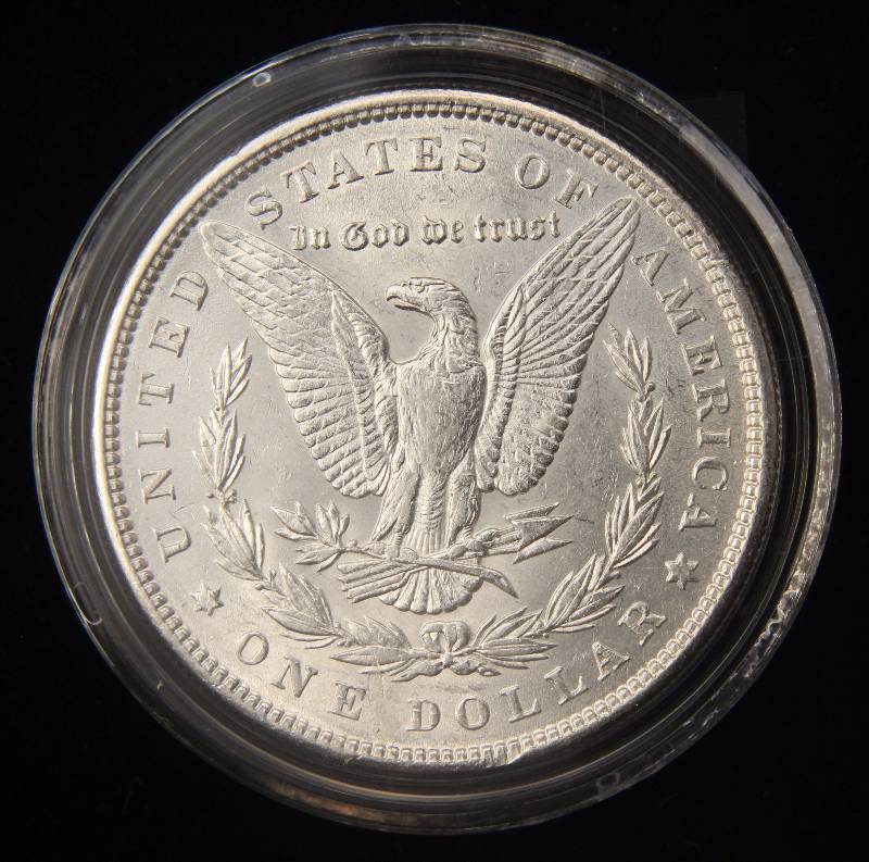 1890 MORGAN SILVER DOLLAR UNC IN AIRTITE HOLDER