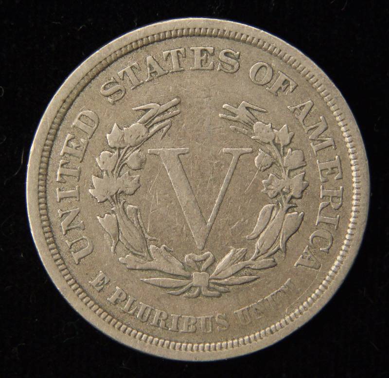 1883 NO CENTS LIBERTY V NICKEL XF