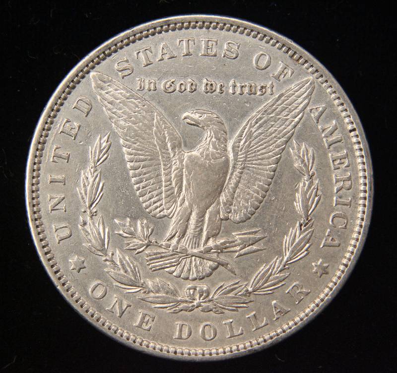 1896 MORGAN SILVER DOLLAR AU