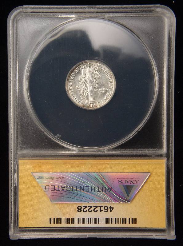 1943 MERCURY SILVER DIME MS64 ANACS