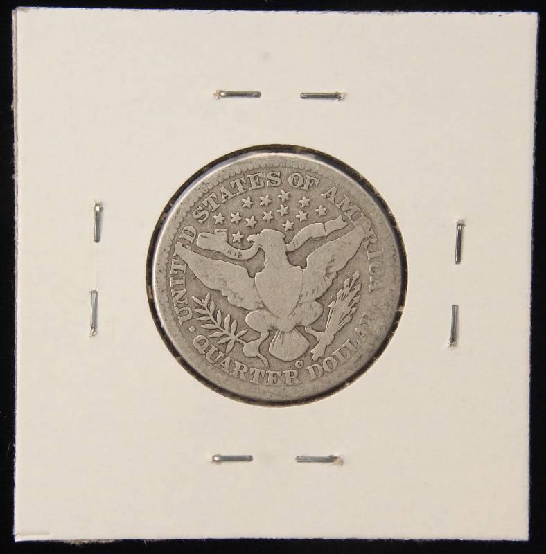 1904-O BARBER SILVER QUARTER GOOD BETTER DATE COIN