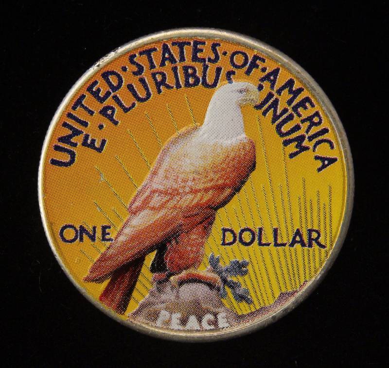 1922 PEACE SILVER DOLLAR COLOR ENHANCED