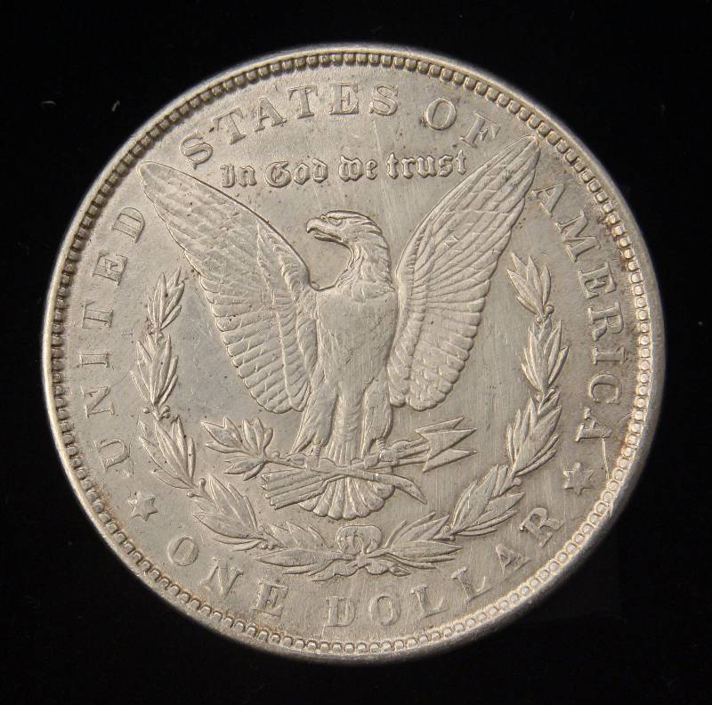 1889 MORGAN SILVER DOLLAR AU DETAILS CLEANED