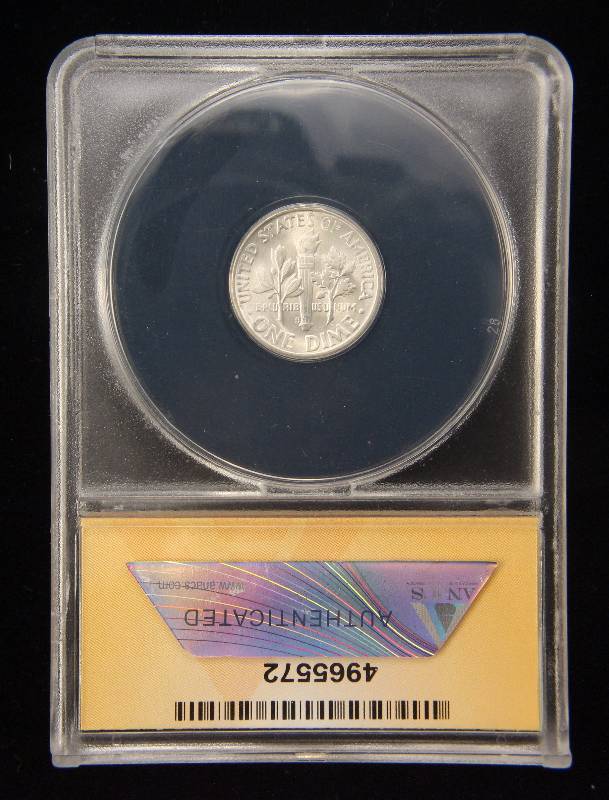 1952-S ROOSEVELT SILVER DIME MS65 ANACS