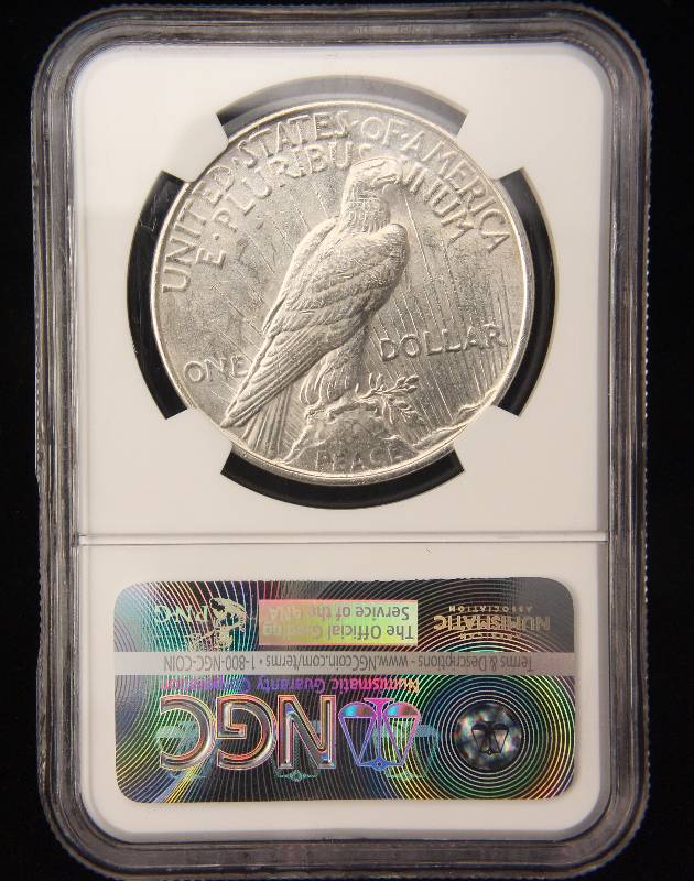 1922 PEACE SILVER DOLLAR MS61 NGC