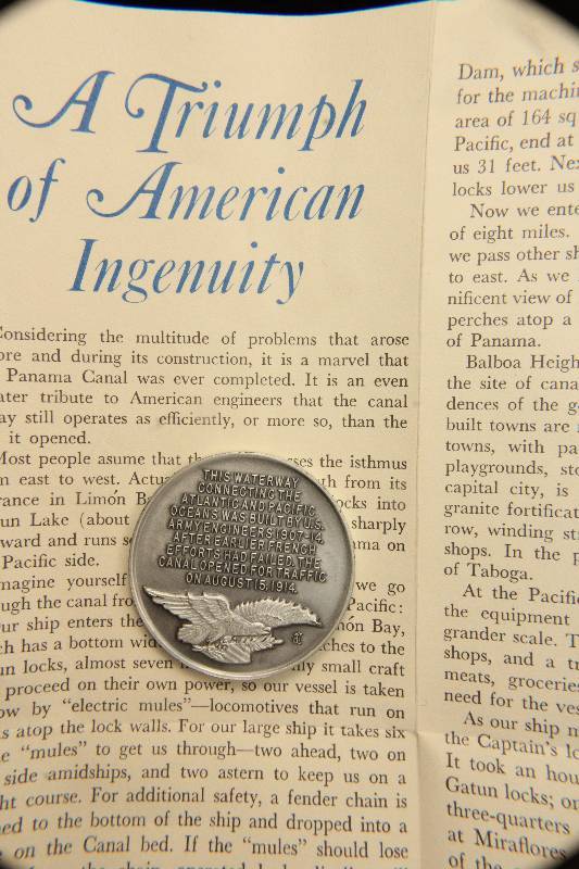 VINTAGE PANAMA CANAL 1.03 TROY OZ. STERLING SILVER ART ROUND LONGINES SYMPHONETTE SOCIETY