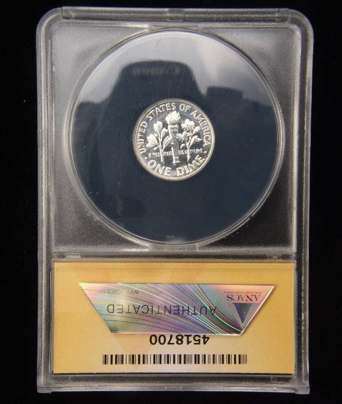 1954 PROOF ROOSEVELT SILVER DIME PF65 ANACS