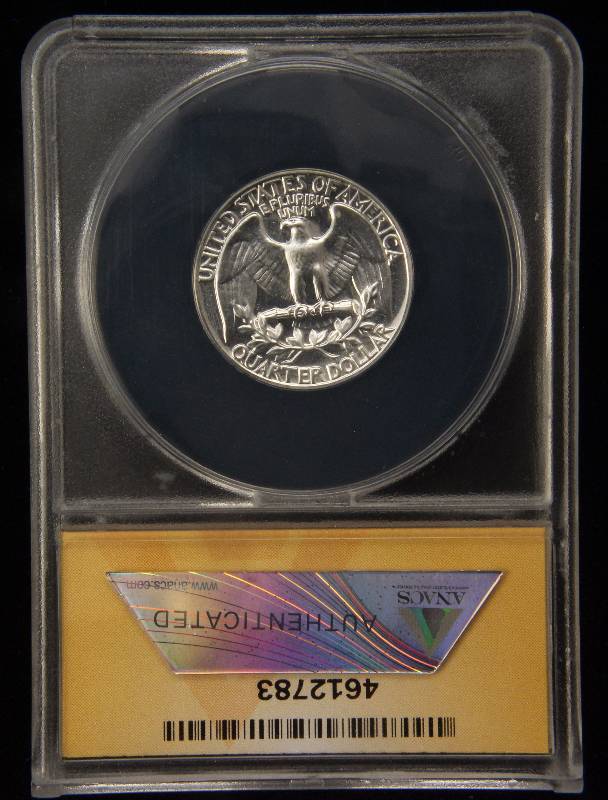 1961 PROOF WASHINGTON SILVER QUARTER PR67 ANACS