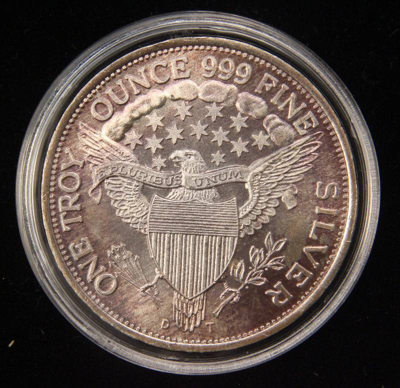 1 TROY OZ. .999 FINE SILVER EARLY DOLLAR DESIGN IN AIRTITE