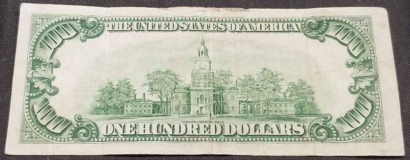 1934 $100 US FEDERAL RESERVE NOTE CHICAGO IL