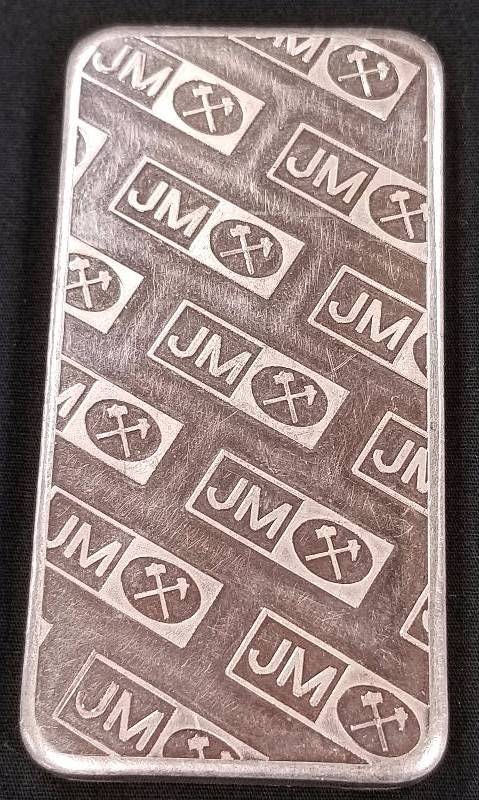 10 TROY Oz. .999 FINE SILVER BAR JM JOHNSON MATTHEY WITH SERIAL #