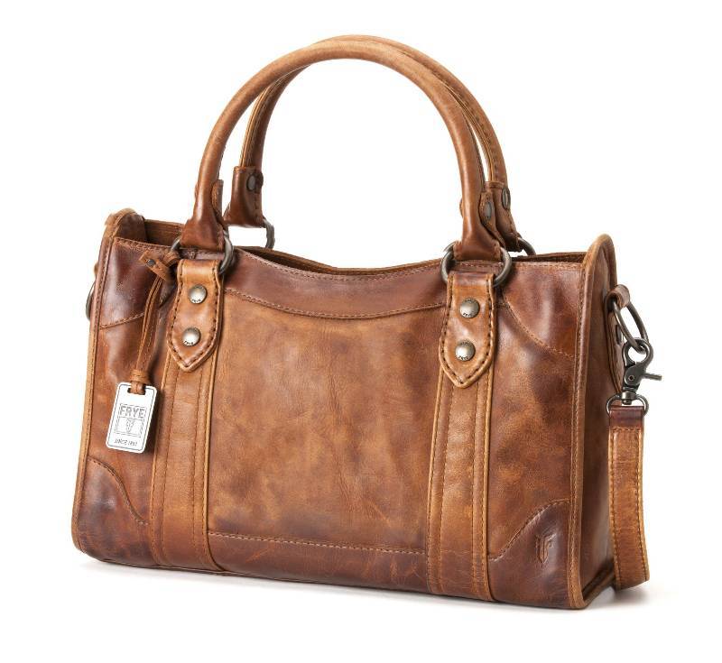 Frye Melissa Satchel Bag Cognac 1, MSRP $387.99, STOCK PHOTO