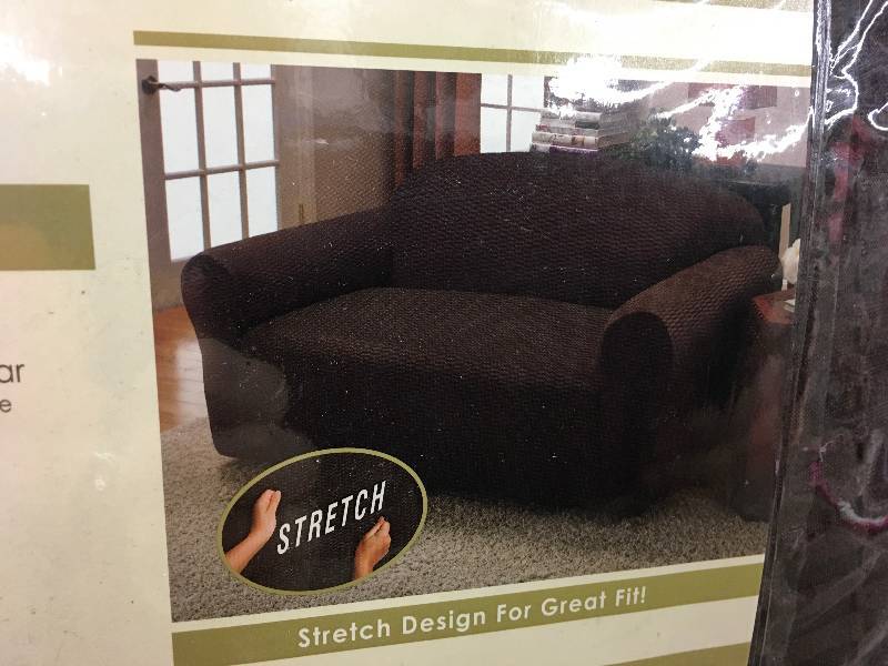 RAISE THE BAR SOFA STRETCH SLIP COVER, Chocolate, MSRP $99.99