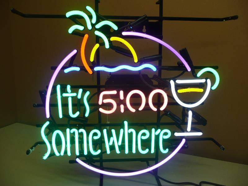 lot 5 image: 500 SOMEWHERE NEON - APPROX 25 BY 25 - NEW IN BOX - SEE PICTURES