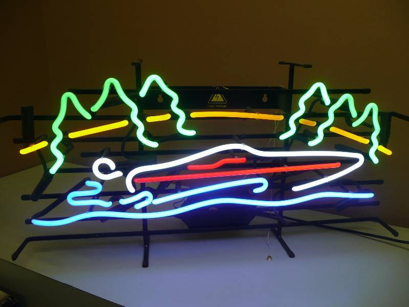 lot 15 image: BOAT NEON - APPROX 14 BY 22 - DISPLAY, IN BOX - SEE PICTURES