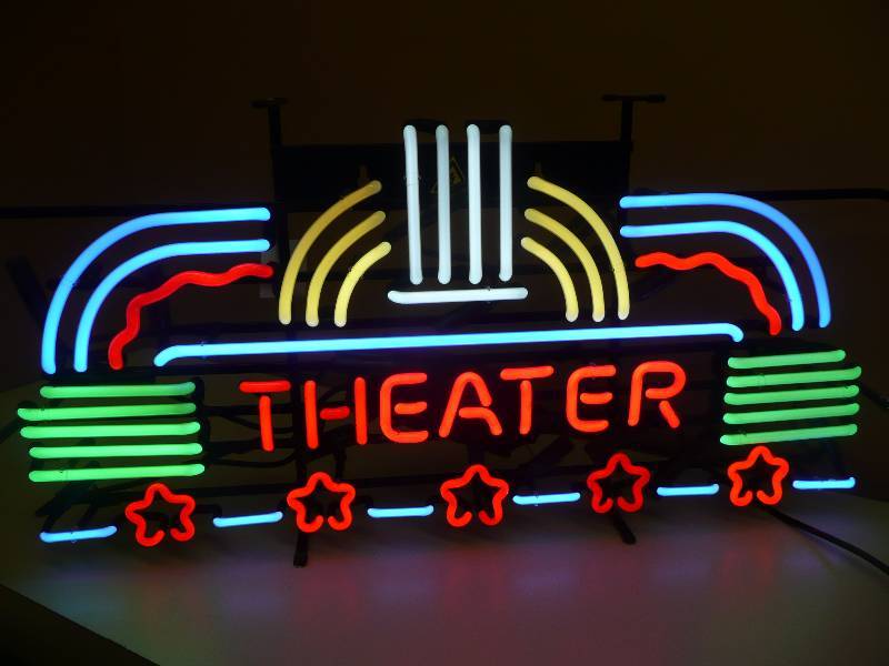 lot 16 image: THEATER NEON - APPROX 16 BY 30 - DISPLAY, IN BOX - SEE PICTURES