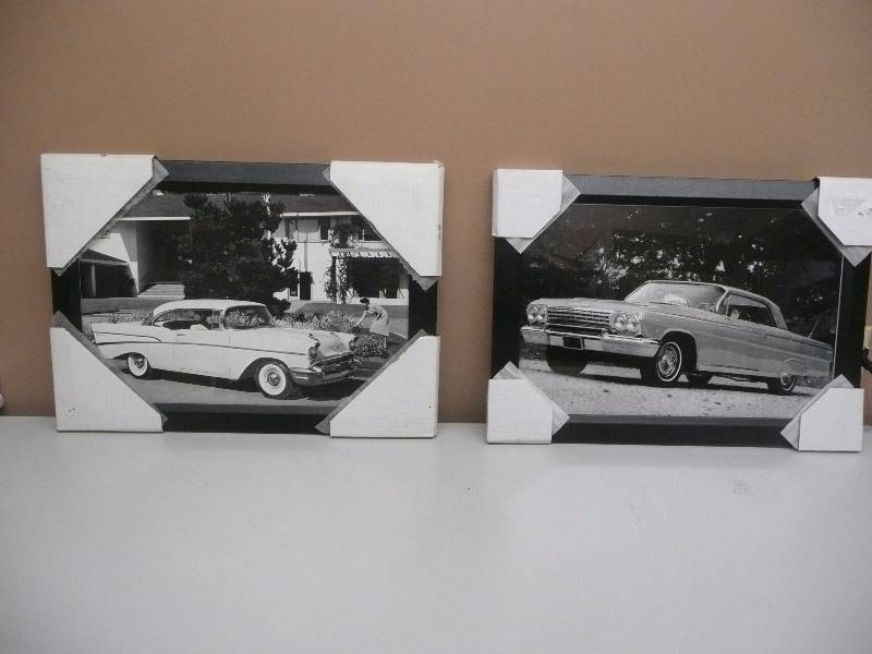 lot 31 image: 2 NEWLY FRAMED CHEVROLET BLACK & WHITE PHOTOS - APPROX 20 BY 14 - SEE PICTURES