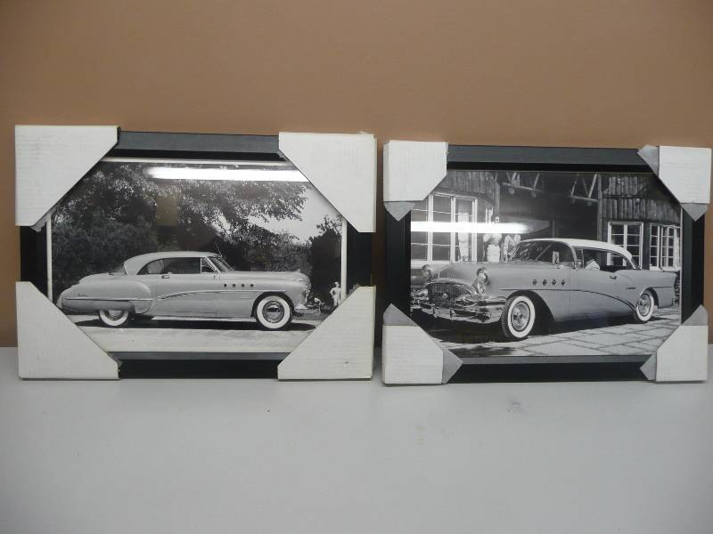 lot 32 image: 2 NEWLY FRAMED BUICK BLACK & WHITE PHOTOS - APPROX 20 BY 14 - SEE PICTURES