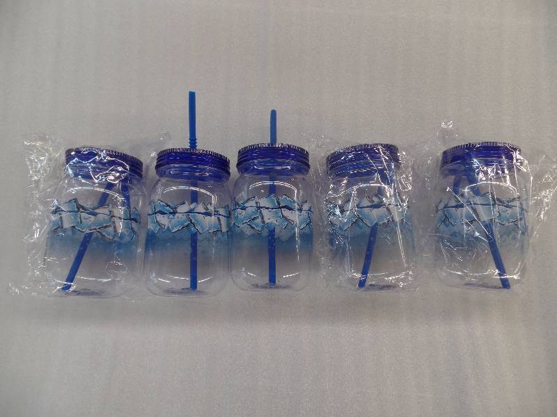 Plastic Mason Jar Mugs 26oz