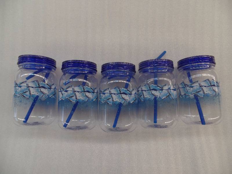 Plastic Mason Jar Mugs 26oz