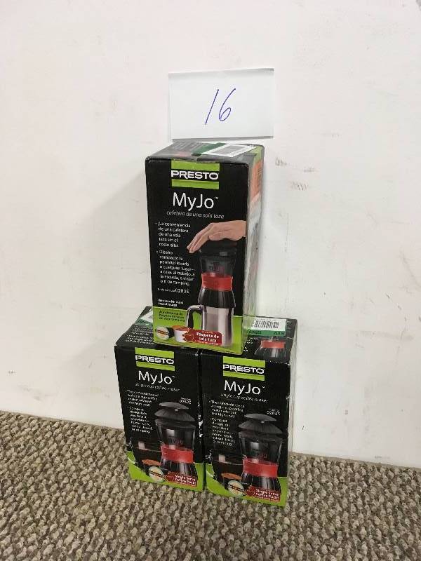 Presto MyJo Portable Single Cup Coffer Maker - Lot of 3  open box never used