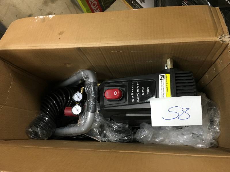 Husky 8 Gallon Oil-Free Air Compressor in working conditions