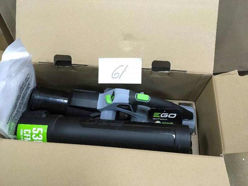 EGO 110 MPH 530 CFM Variable-Speed Turbo 56-Volt Lithium-Ion Cordless Electric Blower with 2.5Ah Batter and Charger in working conditions