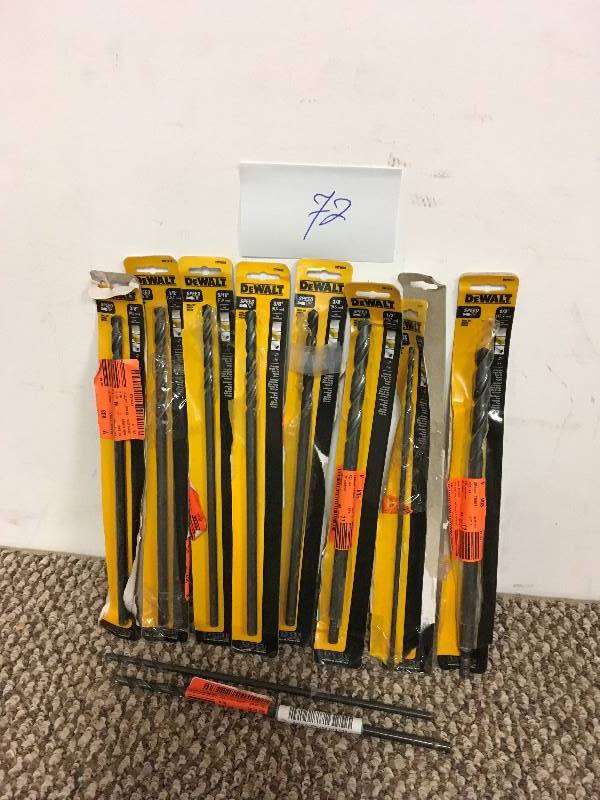 DeWalt Accessories, 38 inch Black Oxide 12 inch Extra Long Drill Bit - Lot of 10