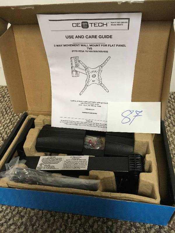 Cee Tech 3-Wa Movement Flat Panel TV Wall Mount - Hold TVs 17 in - 47 in open box never used