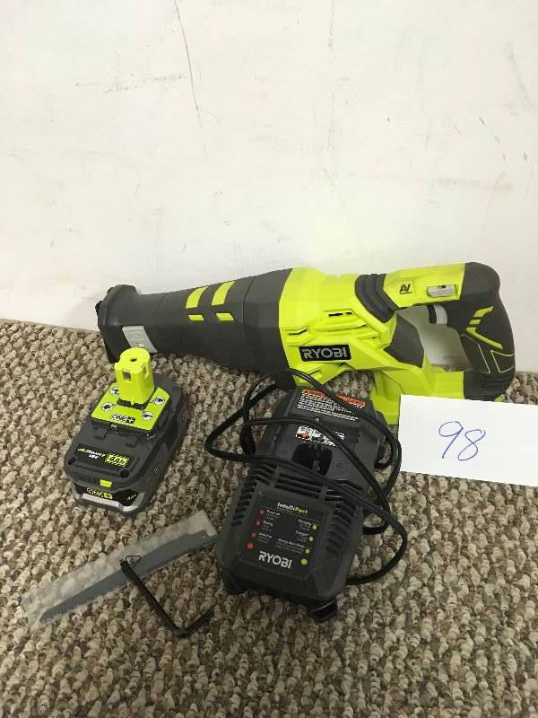 Ryobi 18-Volt ONE  Cordless Reciprocating Saw in working conditions