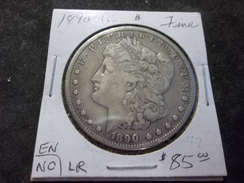 1890 CC  Morgan Silver Dollar