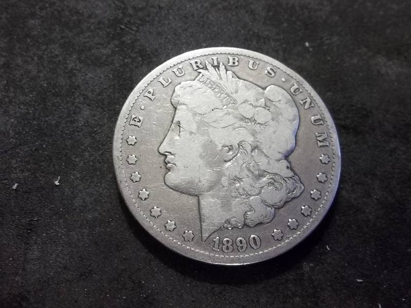 1890 CC  Morgan Silver Dollar