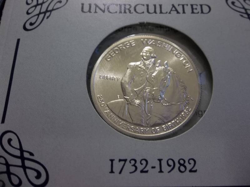 George Washington 250th Anniversary Commemorative Silver Half Dollar