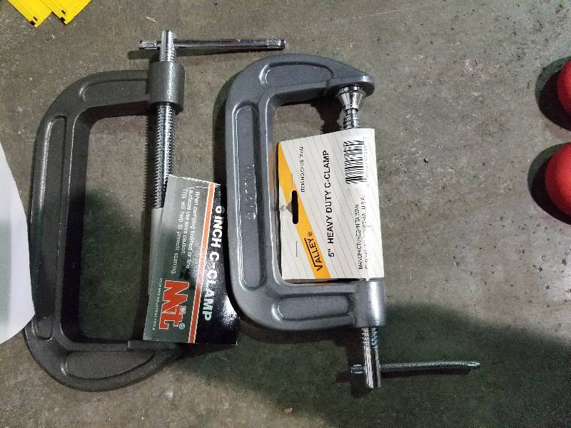Lot of (2) MIT 6in. C-Clamps