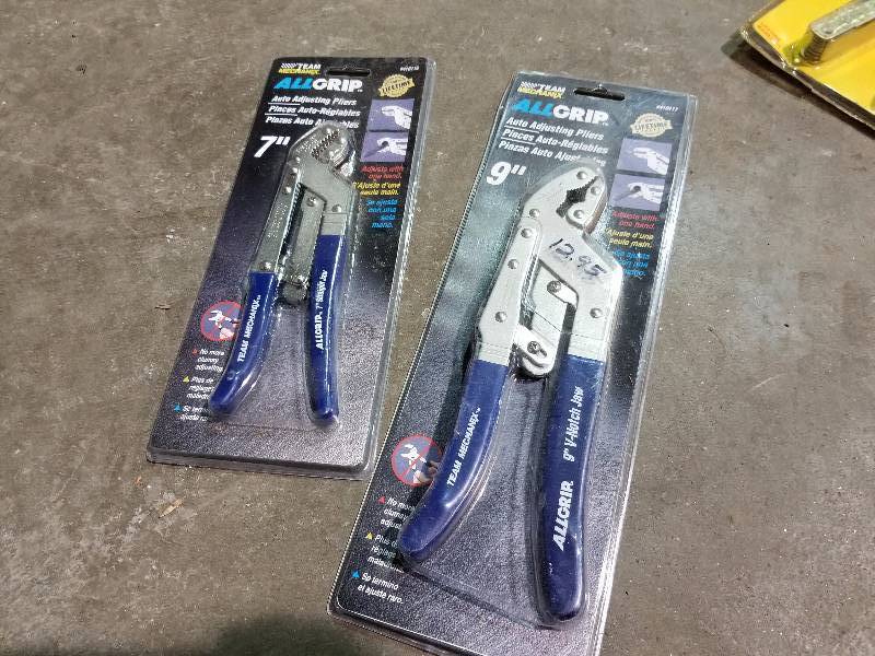 Lot of (2) All Grip Auto Adjusting Pliers