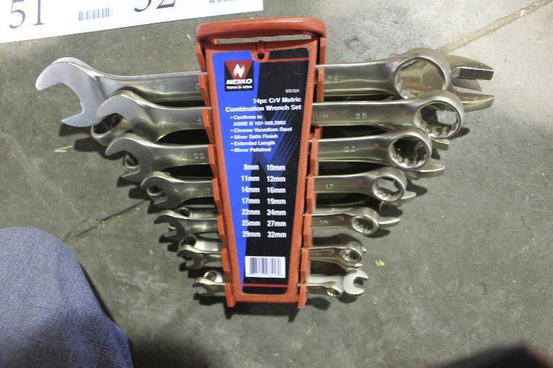 Neiko Tools 14-Piece CrV Metric Combination Wrench Set