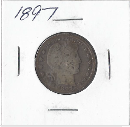 lot 4 image: 1897 Barber Quarter