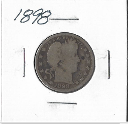 lot 5 image: 1898 Barber Quarter