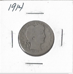lot 7 image: 1914 Barber Quarter