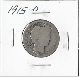 lot 8 image: 1915-D Barber Quarter