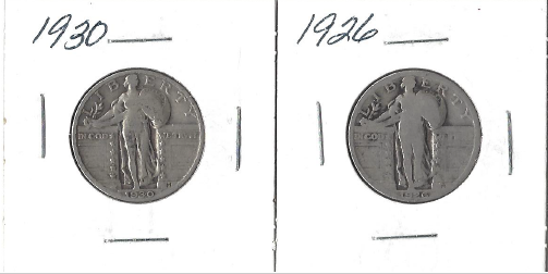 lot 11 image: Two Standing Liberty Quarters - 1926 & 1930