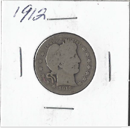 lot 14 image: 1912 Barber Quarter